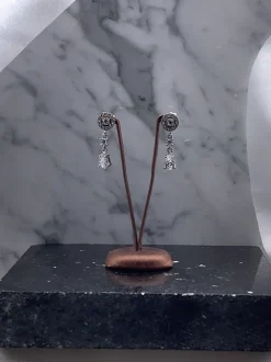 Pendientes Kaia Oro Blanco 18K