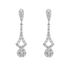Pendientes Keyla Oro Blanco 18K