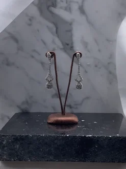 Pendientes Keyla Oro Blanco 18K