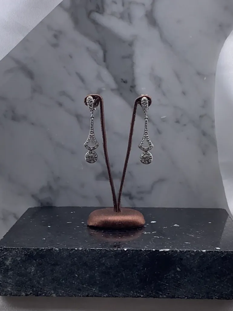 Pendientes Keyla Oro Blanco 18K