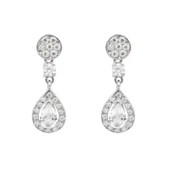 Pendientes Leire Oro Blanco 18K