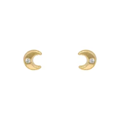 Pendientes Lunita Oro 18K