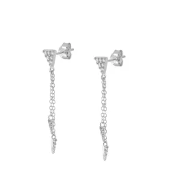 Pendientes Megan Chain Plata