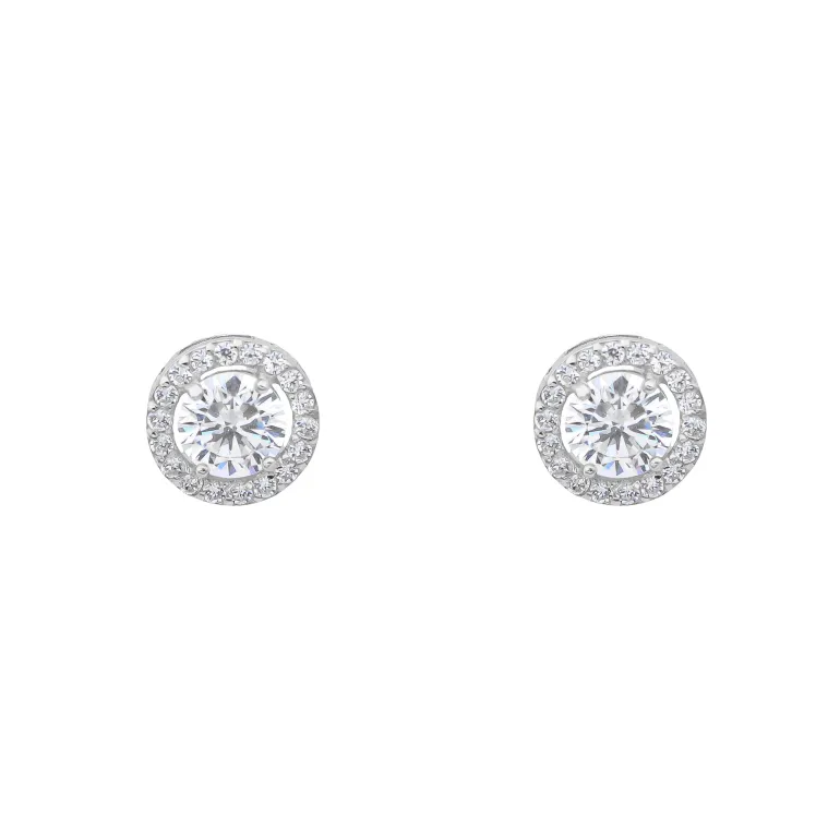 Pendientes Melissa 7mm Oro Blanco 18K