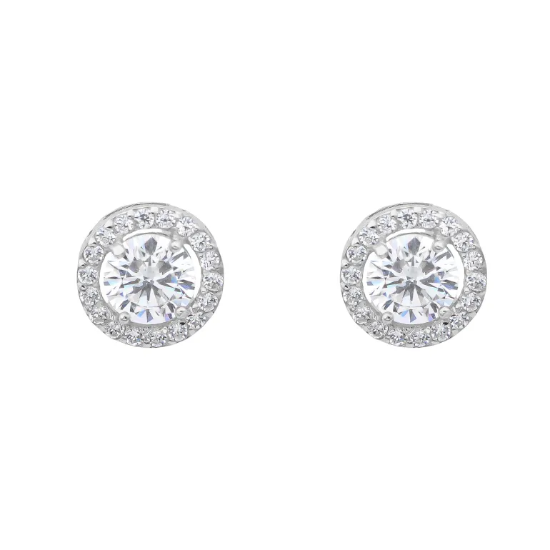 Pendientes Melissa 9mm Oro Blanco 18K