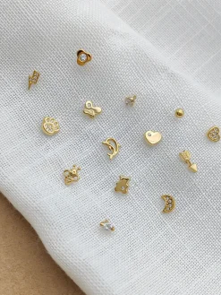 Pendientes Mini Claw Oro 18K