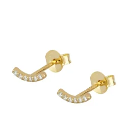 Pendientes Mini Curve Plata Dorada
