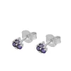Pendientes Mini Erin Lila Plata