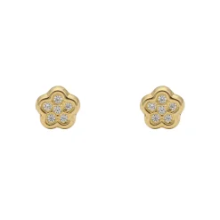 Pendientes Mini Flora Oro 18K
