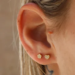 Pendientes Mini Flora Oro 18K