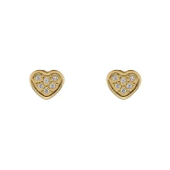 Pendientes Mini Heart Oro 18K