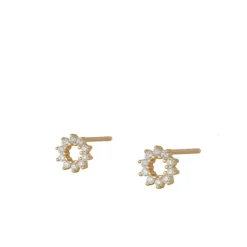 Pendientes Mini Sol Plata Dorada