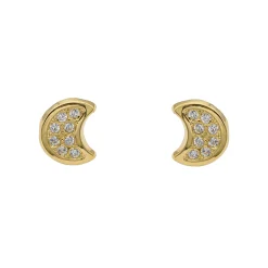 Pendientes Moon Oro 18K