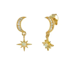 Pendientes Moonshine Plata Dorada