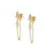 Pendientes Nela Chain Plata Dorada