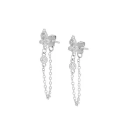 Pendientes Nela Chain Plata