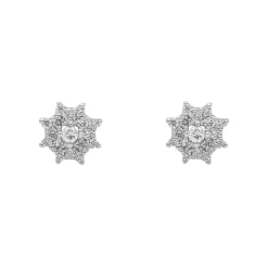 Pendientes Rose Diamantes 0,18ct Oro Blanco 18K