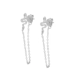 Pendientes Snake Chain Plata