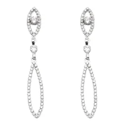 Pendientes Sofía Oro Blanco 18K