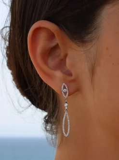 Pendientes Sofía Oro Blanco 18K
