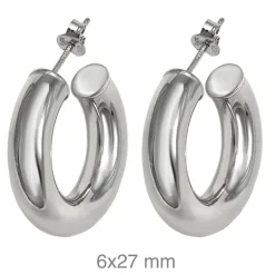 Pendientes Spesso 27mm Plata