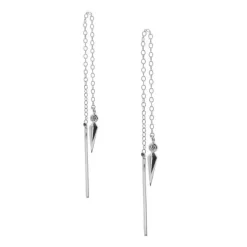 Pendientes Spike Chain Plata