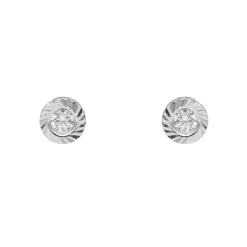 Pendientes Spiral Oro Blanco 18K
