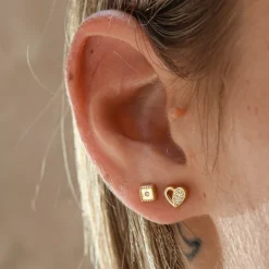 Pendientes Square Oro 18K