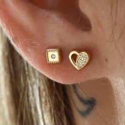 Pendientes Square Oro 18K