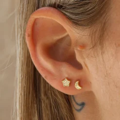 Pendientes Star Oro 18K