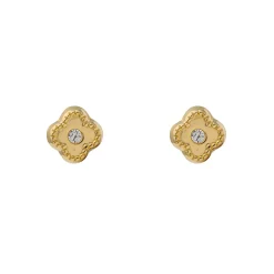 Pendientes Trébol Oro 18K