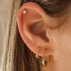 Pendientes Trébol Oro 18K