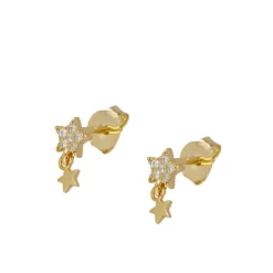 Pendientes TwoStar Plata Dorada