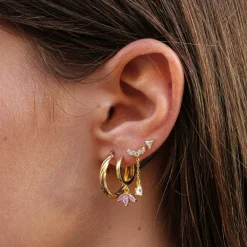Pendientes Val Chain Plata Dorada