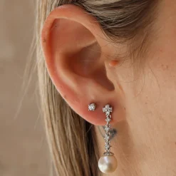 Pendientes Valeria Diamantes Oro Blanco 18K