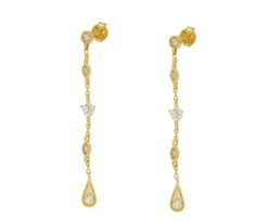 Pendientes Zenik Plata Dorada