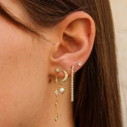 Pendientes Zenik Plata Dorada