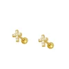 Piercing Croixed Plata Dorada