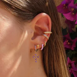 Piercing Cruz Plata Dorada