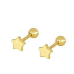 Piercing Estrella Plata Dorada