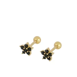 Piercing Estrella Polar Black Plata Dorada