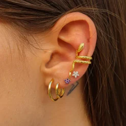 Piercing Estrella Polar Plata Dorada