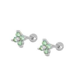 Piercing Glam Green Plata