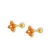 Piercing Glam Naranja Plata Dorada