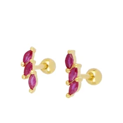 Piercing Karen Fucsia Plata Dorada