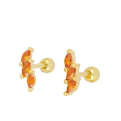 Piercing Karen Naranja Plata Dorada