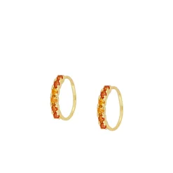 Piercing Lenis Naranja Plata Dorada