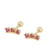 Piercing Lilet Fucsia Plata Dorada