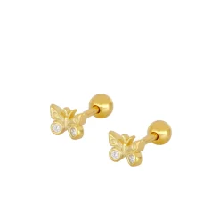 Piercing Mariposa Plata Dorada