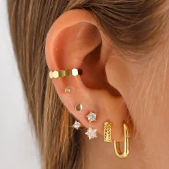 Piercing Mini Luz Plata Dorada
